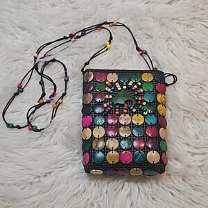 St. Lucia Multicolor Beaded Small Crossbody Bag